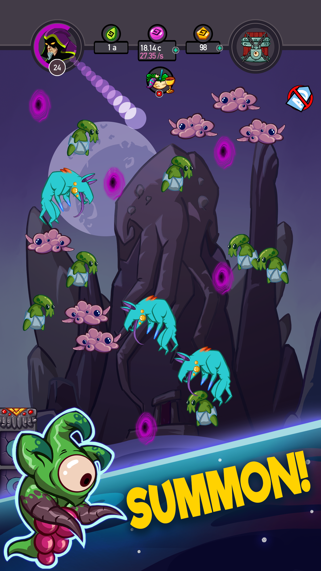 Tap Temple: Monster Clicker ภาพหน้าจอเกม