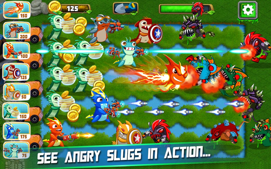 Slugs vs Zombie Ghouls 게임 스크린 샷