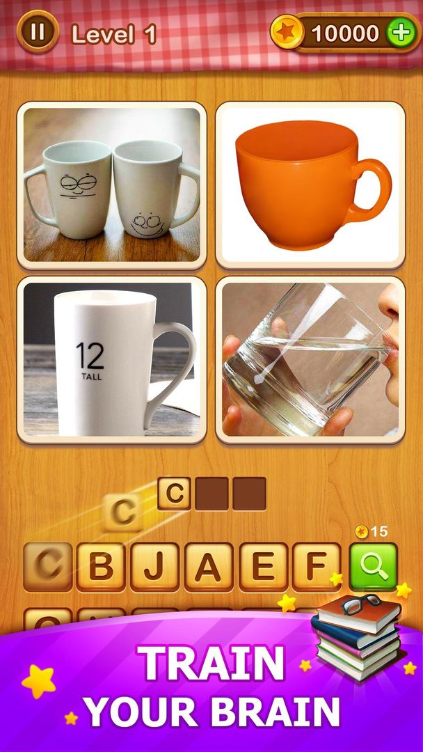 Screenshot of 4 Pics Guess 1 Word - Word Games Puzzle