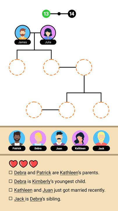 Screenshot 1 of Family Tree! - Logic Puzzles 1.1.0