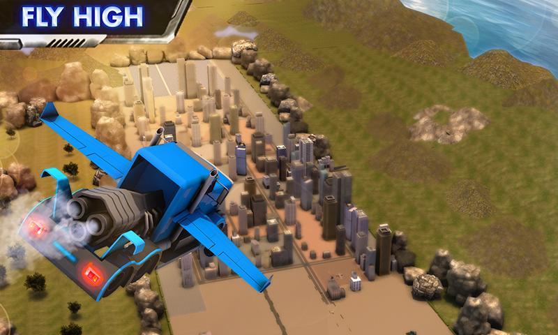 Modern Flying Truck Sim 3D Game Screenshot