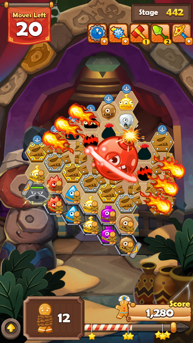 Monster Busters: Hexa Blast ゲームのスクリーンショット