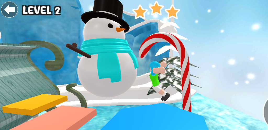 Obby Parkour Snowy Island Game Screenshot