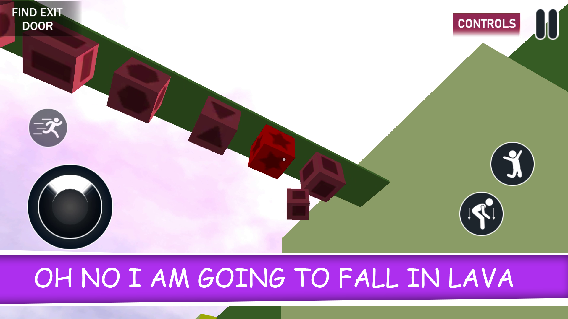 Bad Granny Parkour: Lava Floor Game Screenshot