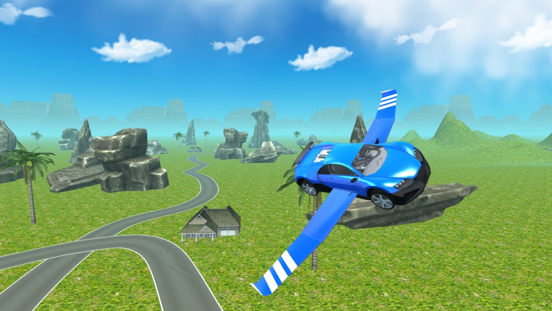 Flying SuperSport Car Sim 3D ภาพหน้าจอเกม