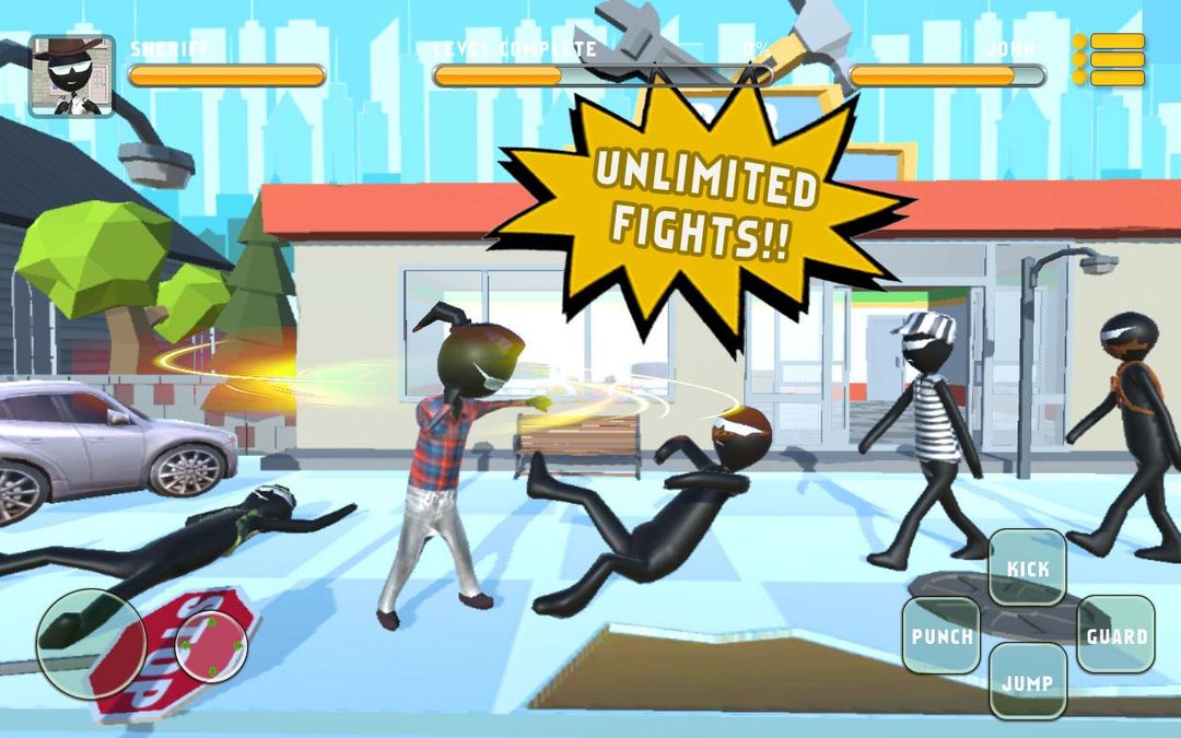 Stickman Fighter vs Street Gangster screenshot game