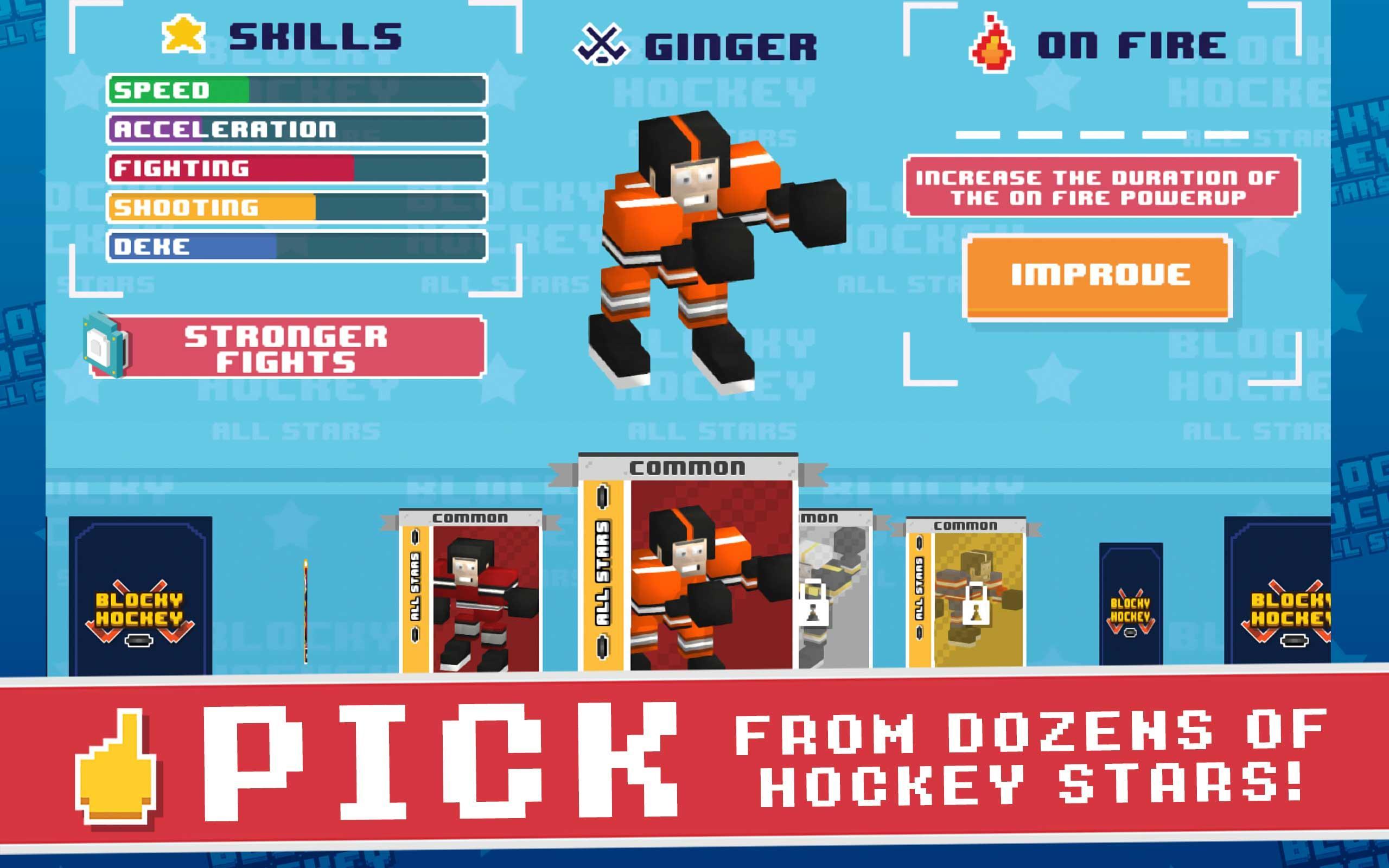 Blocky Hockey All-Stars Game Screenshot