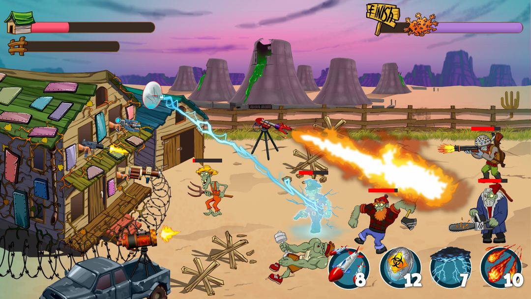 Base defense versus Zombies screenshot game
