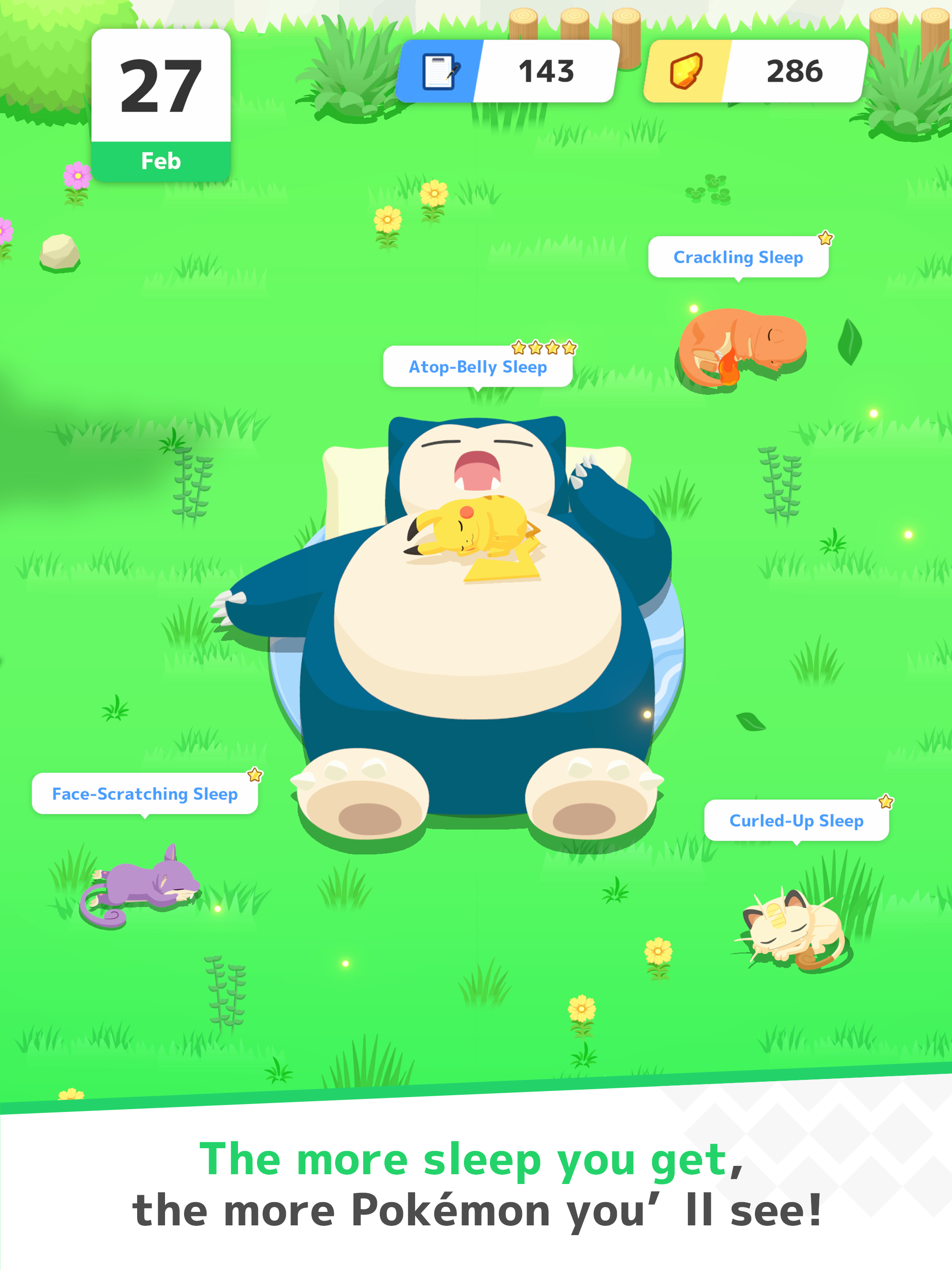 Pokémon Sleep Game Screenshot