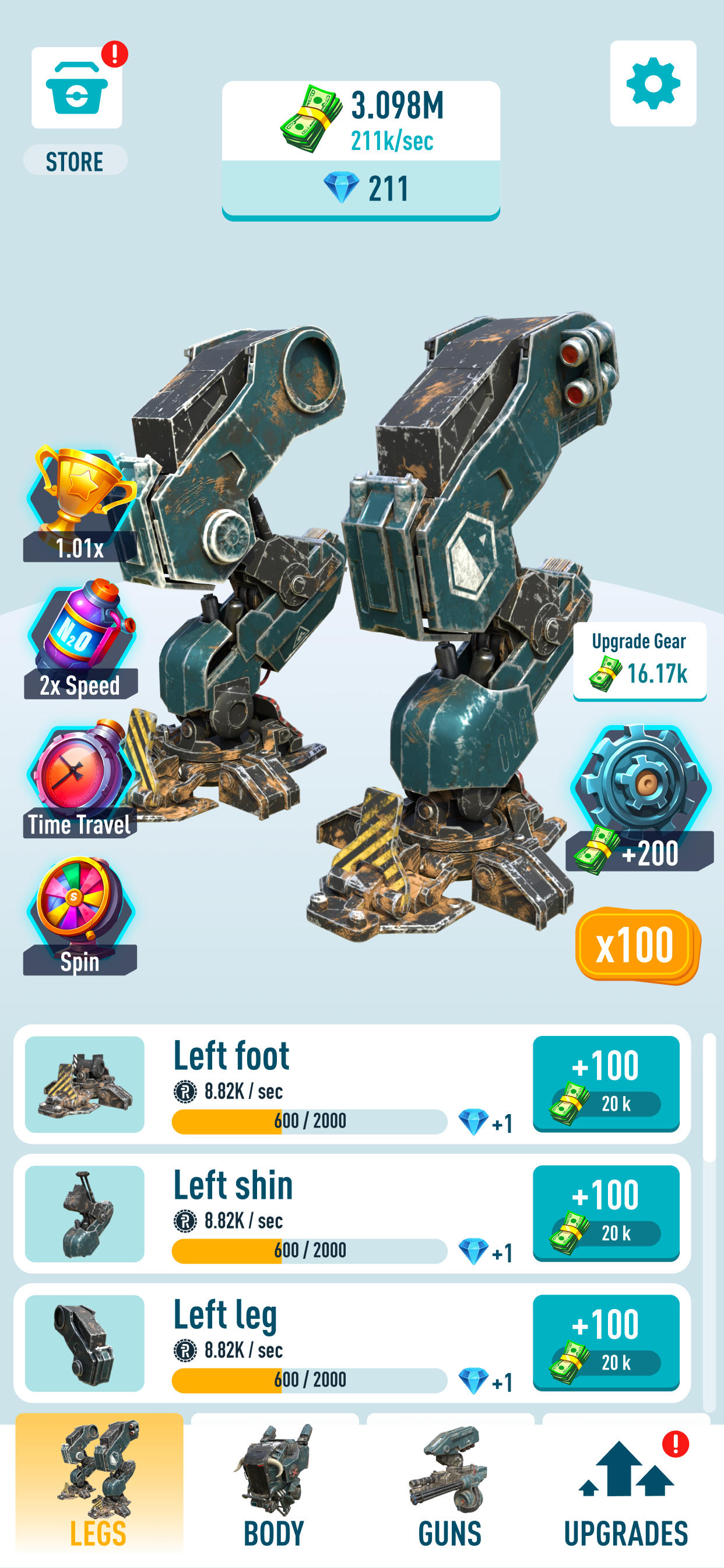 Screenshot of Idle Armored robots — war game