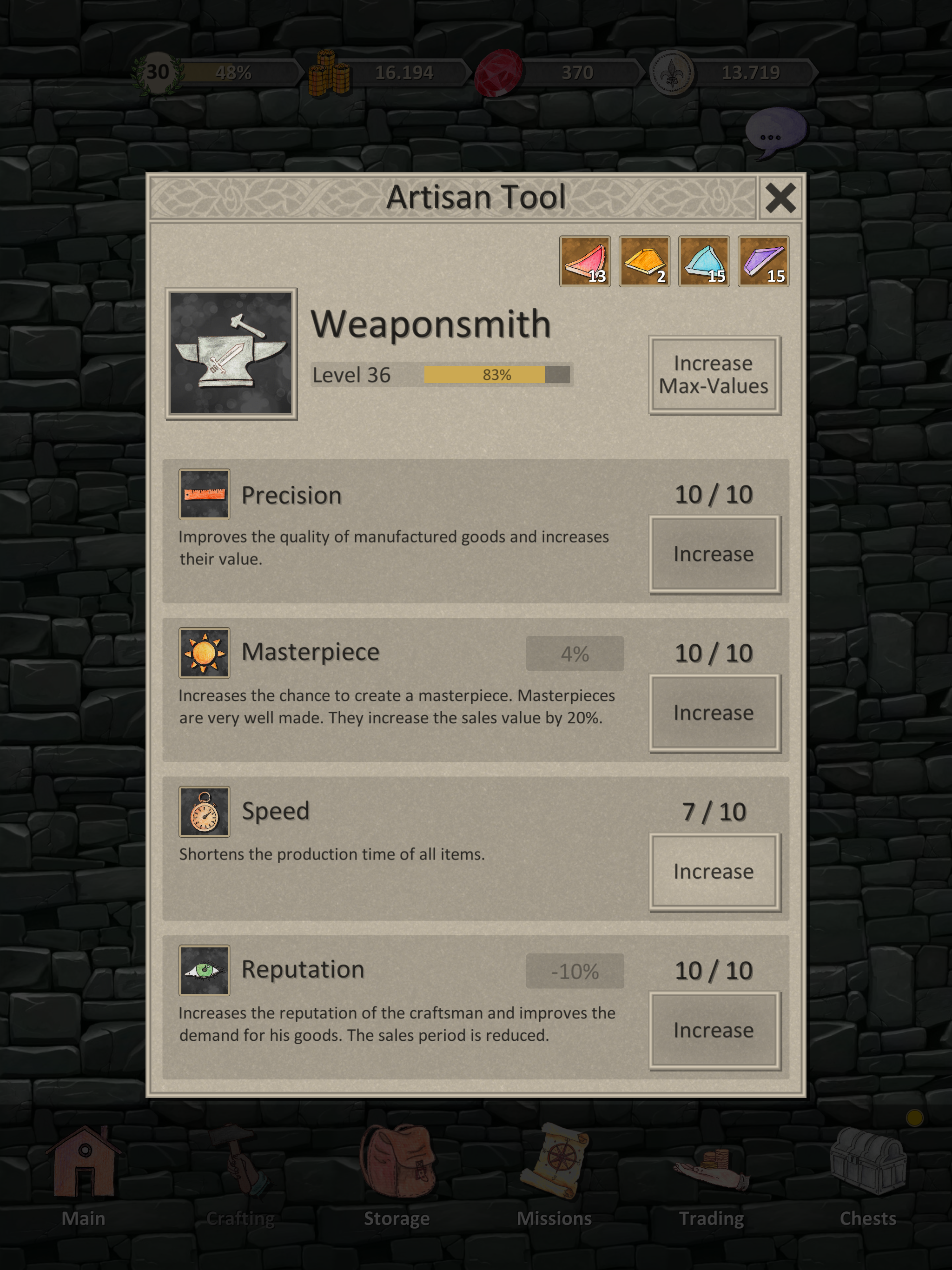 Heroes and Merchants RPG Game Screenshot