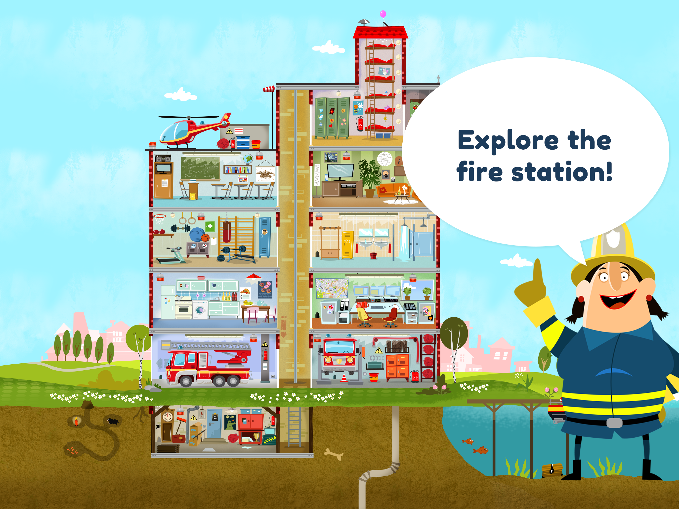 Little Fire Station Game Screenshot