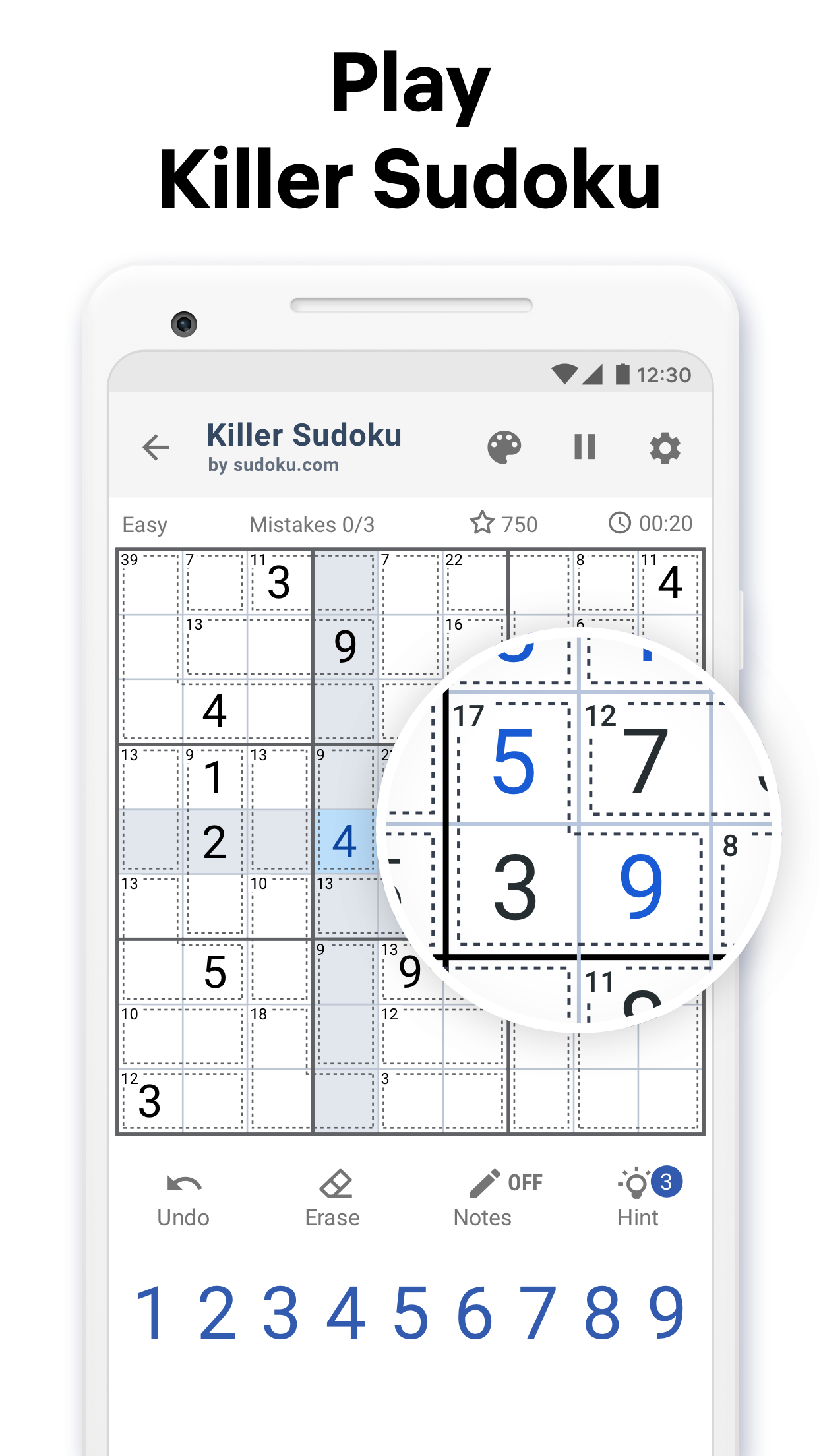 Screenshot 1 of Killer Sudoku oleh Sudoku.com 3.9.0