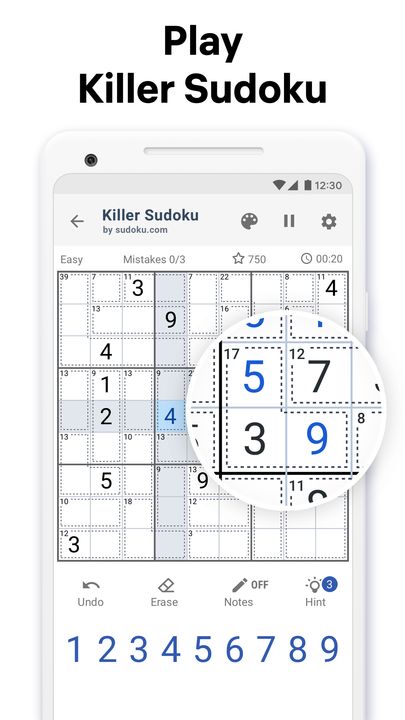 Screenshot 1 of Killer Sudoku oleh Sudoku.com 3.9.0