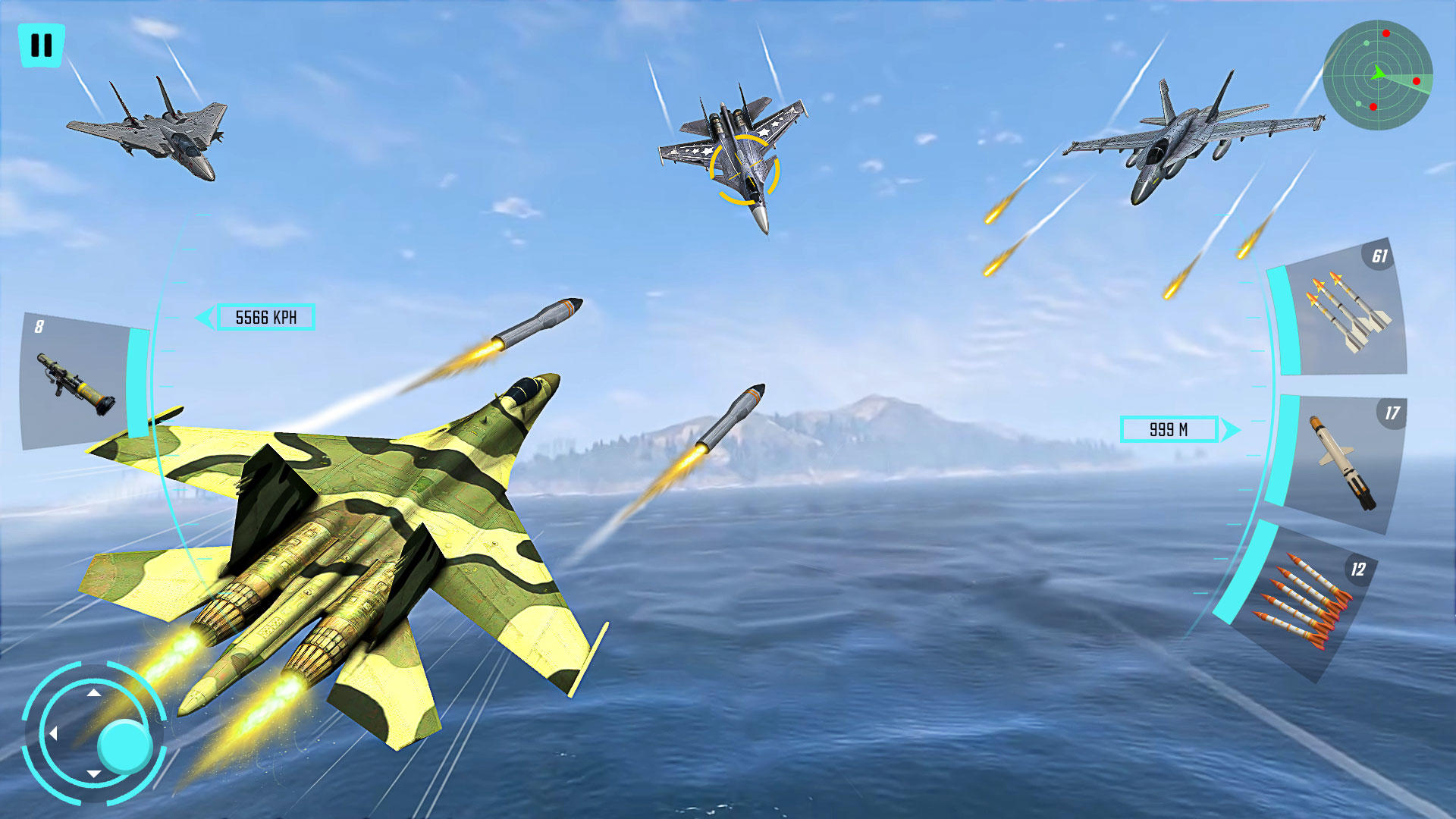 Missão de ataque aéreo de caça a jato 3D - Baixar APK para Android