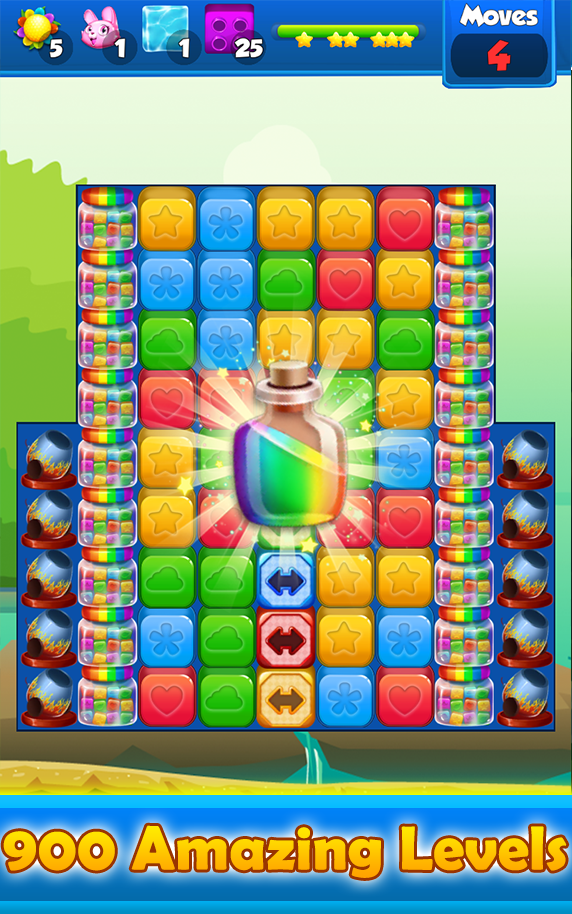 Screenshot of Jelly Crush - Toon Cube Match