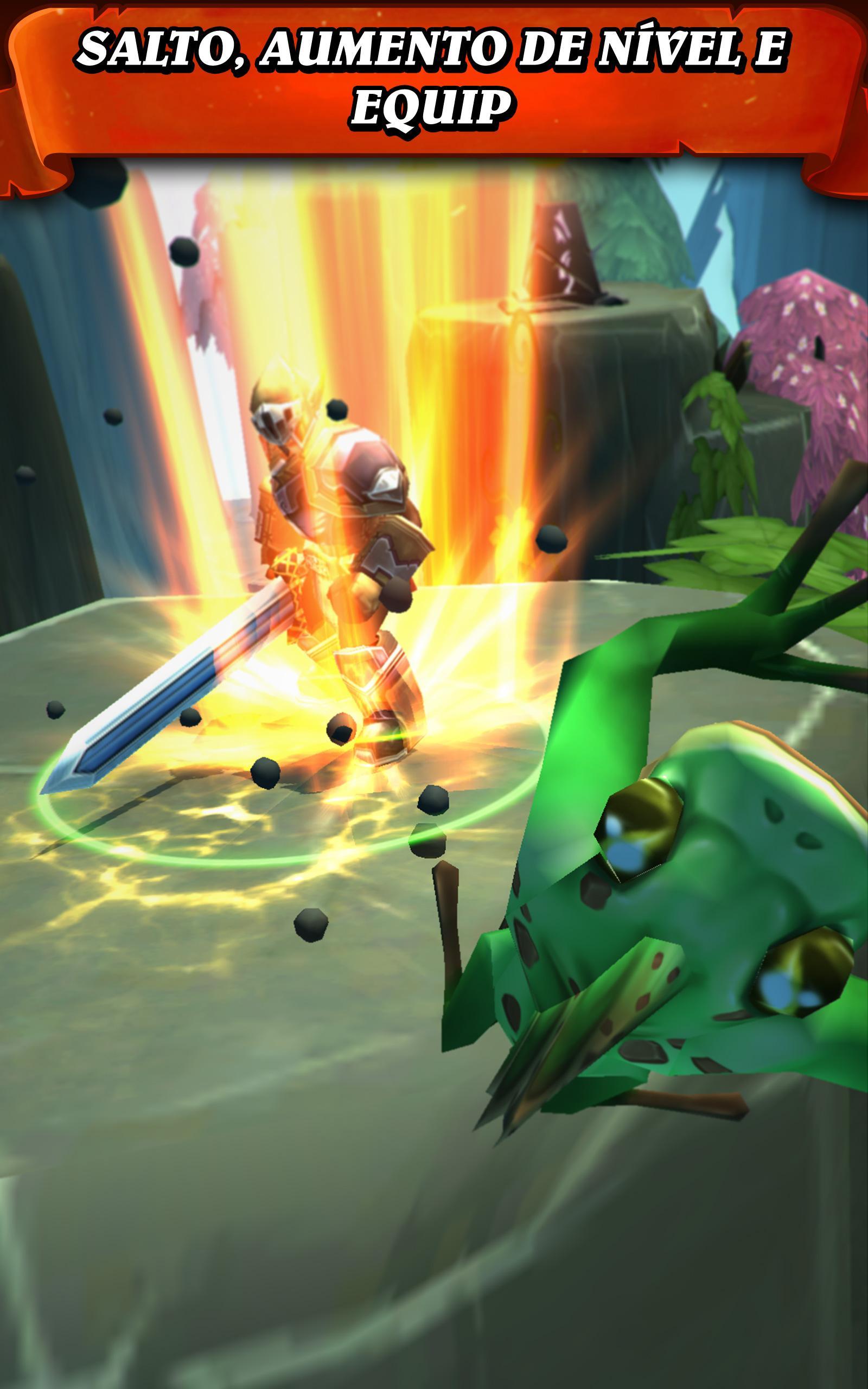 Captura de Tela do Jogo Jump Warrior: Nonstop RPG