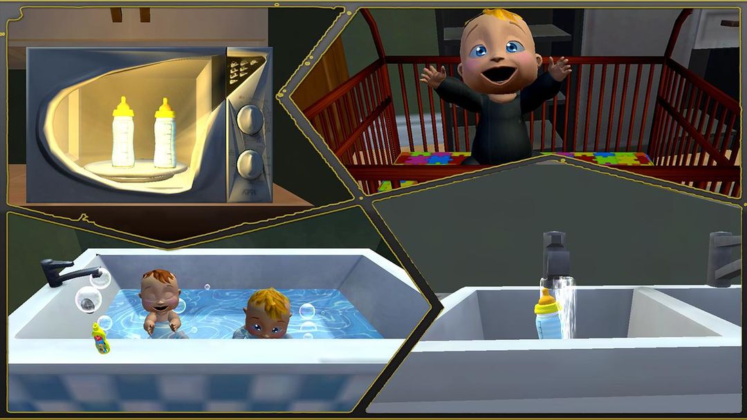 真正的母親模擬器：新出生的雙胞胎嬰兒遊戲3D遊戲截圖