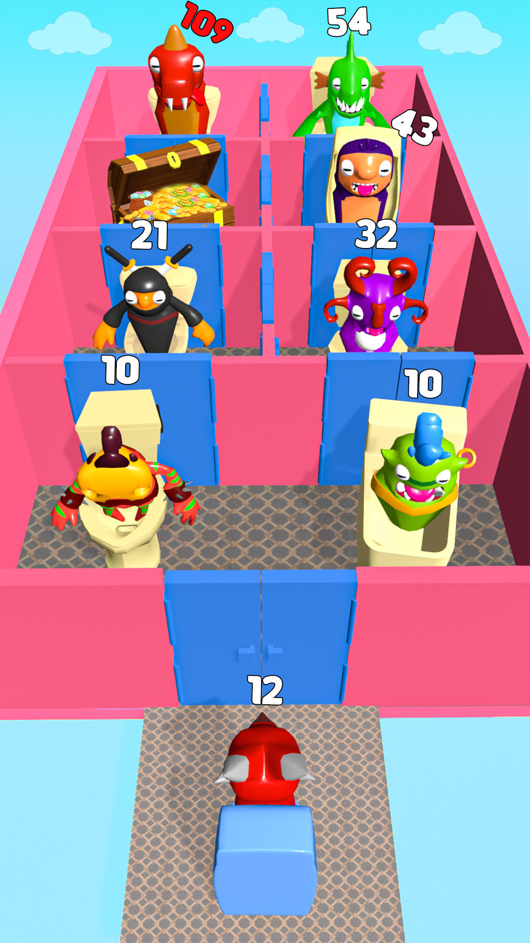 Merge Toilet 3d Beetle Monster Game Screenshot