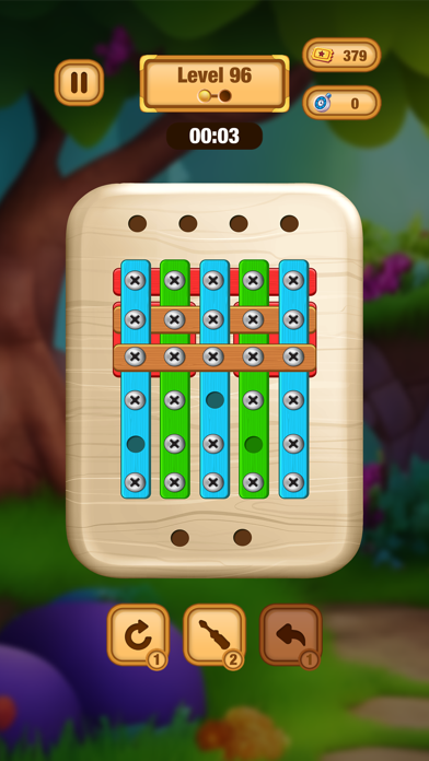 Wood Nuts & Bolts Challenge Game Screenshot