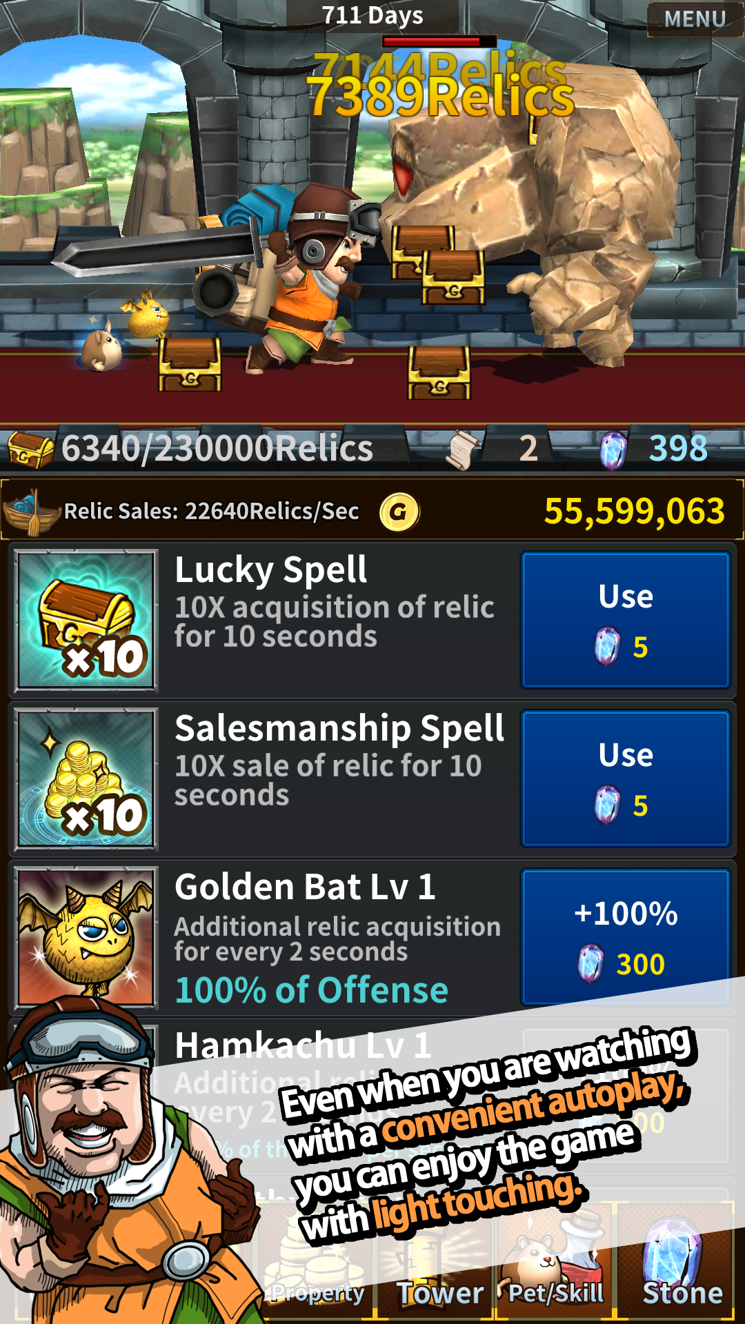 Money Tower Saga (Idle RPG) Game Screenshot