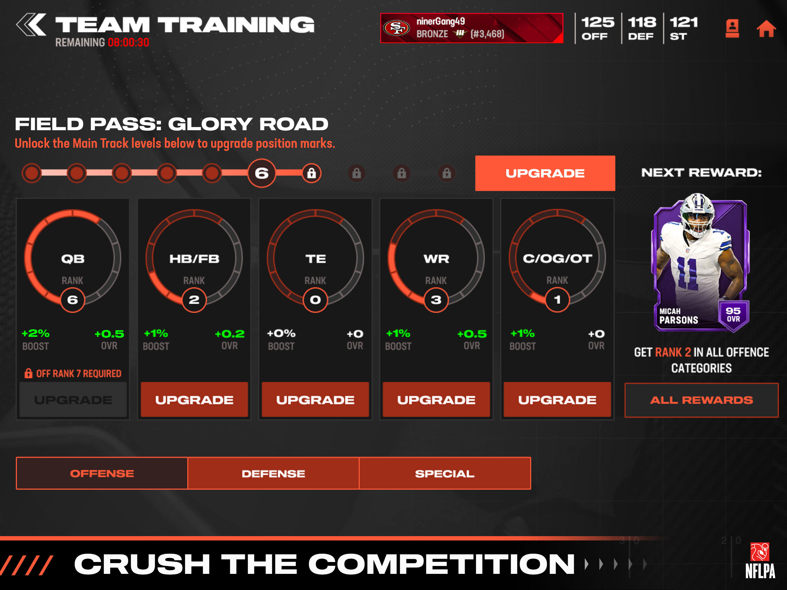 Captura de Tela do Jogo Madden NFL 25 Mobile Football