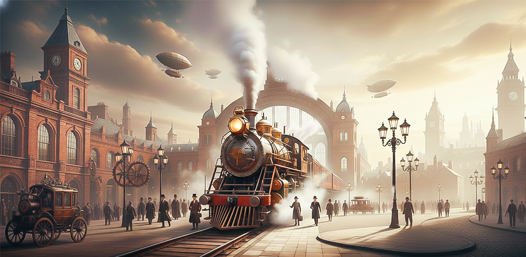 Banner of Steam City: Town building game 