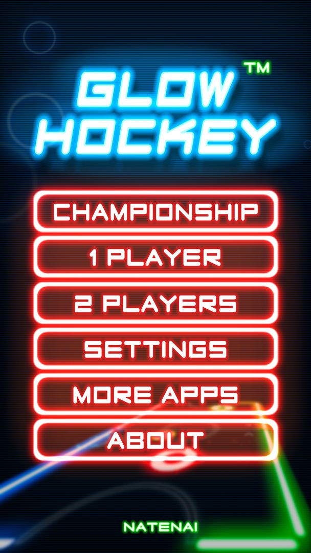 Glow Hockey screenshot game