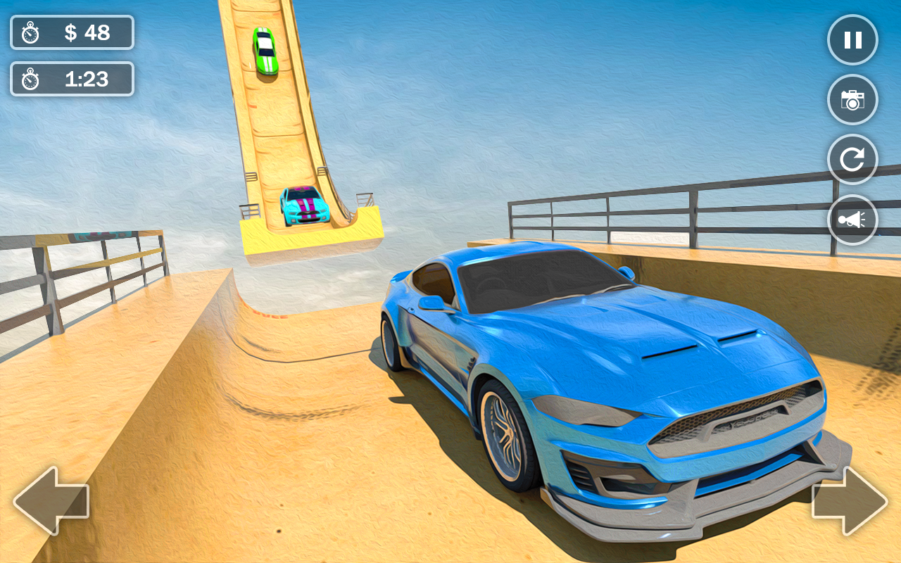 Cuplikan Layar Game Mega Ramp Simulator Mobil -3D yang mustahil Stunts