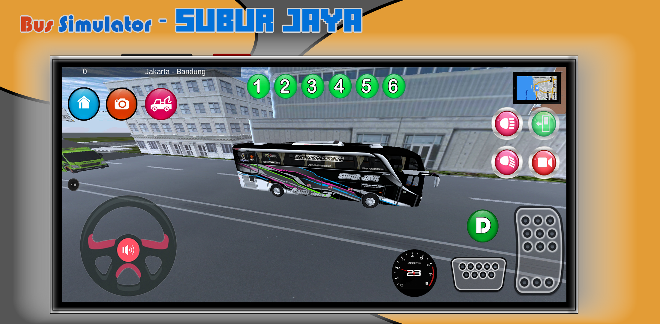 Cuplikan Layar Game Bus Telolet Subur Jaya