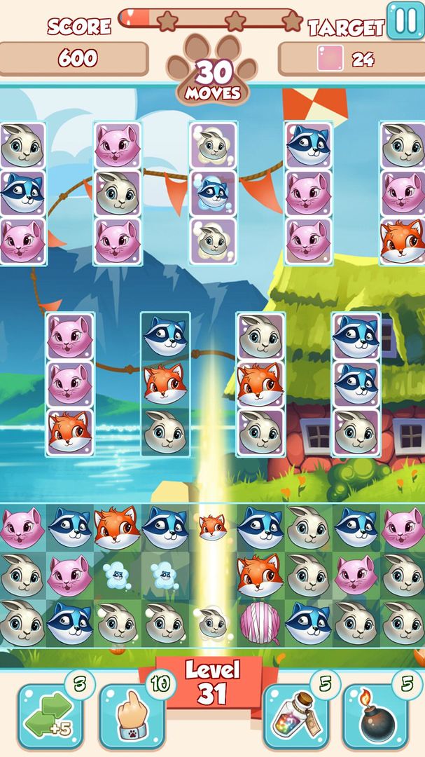 Lovely Pets: Match 3 screenshot game