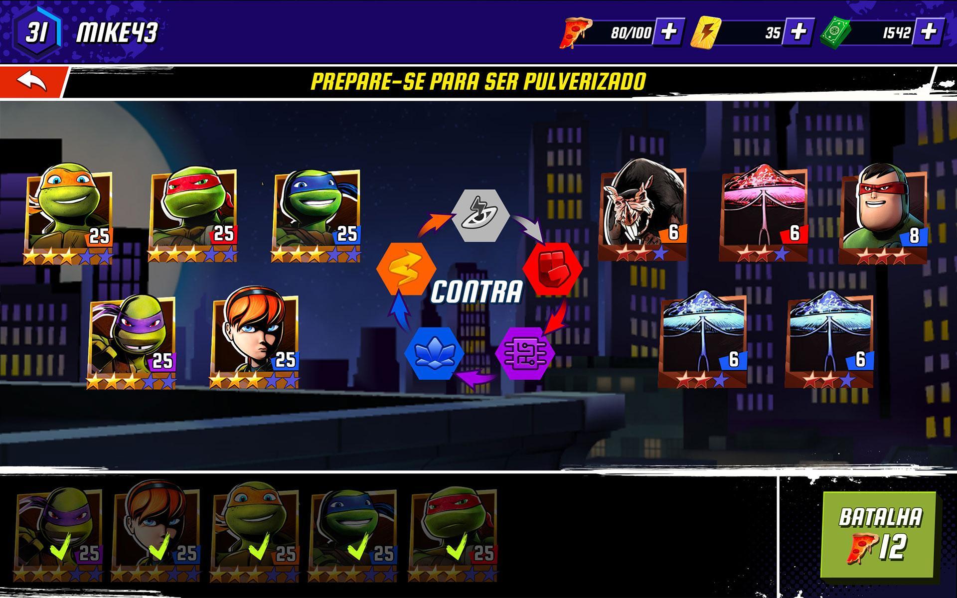 Captura de Tela do Jogo As Tartarugas Ninja: Lendas