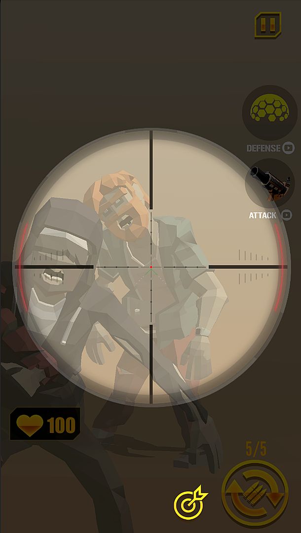 Screenshot of zombie shooter: shooting games