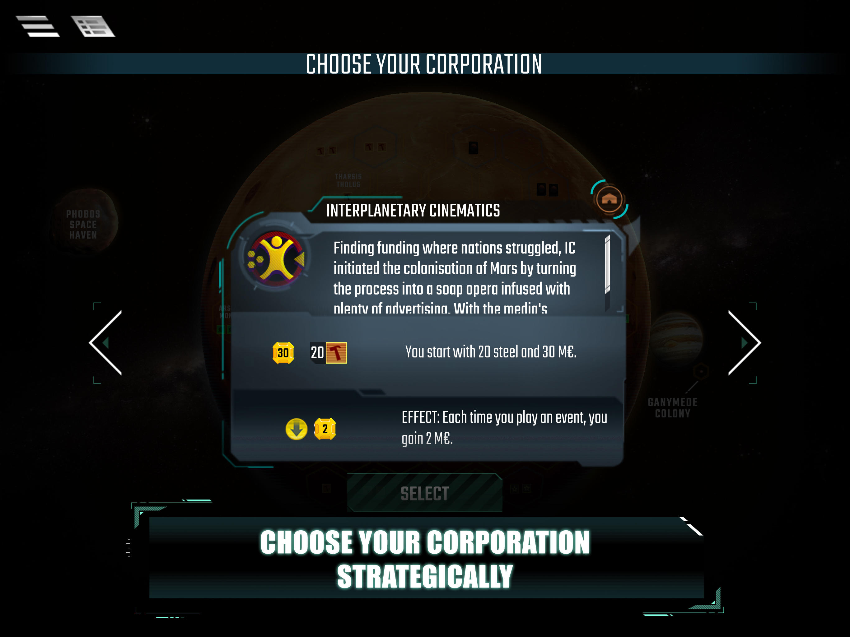 Terraforming Mars Game Screenshot