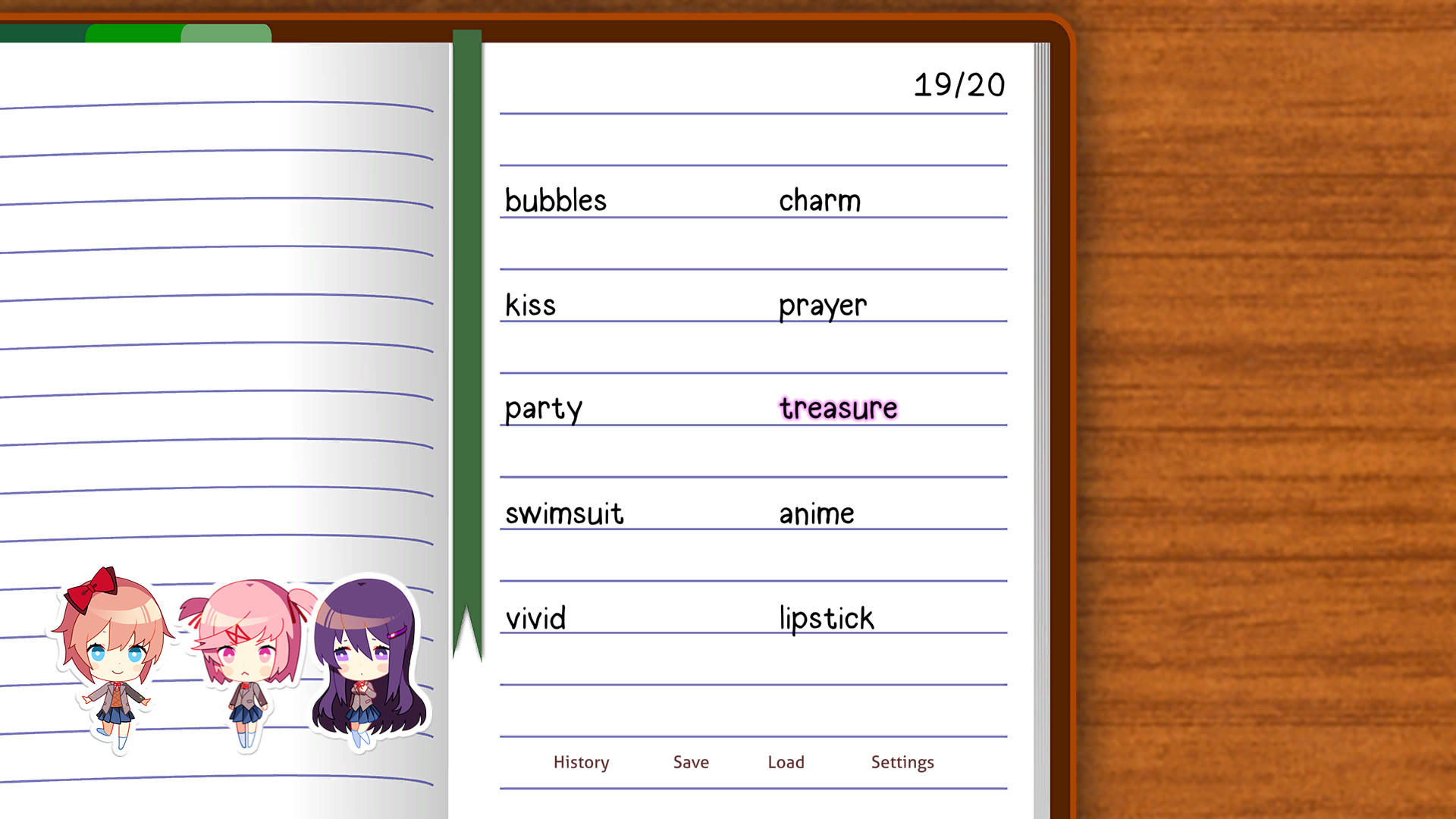 Screenshot of Doki Doki Literature Club Plus!
