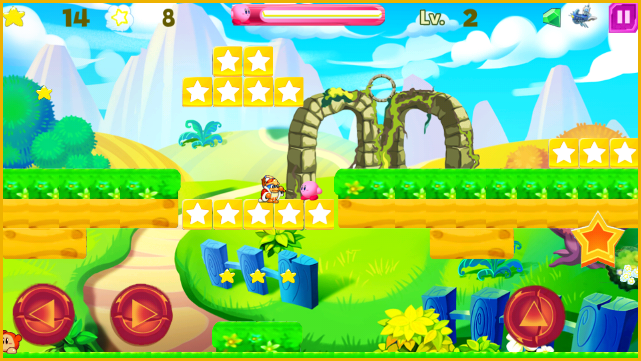 Kirby epic journey in the malicious land of stars Game Screenshot