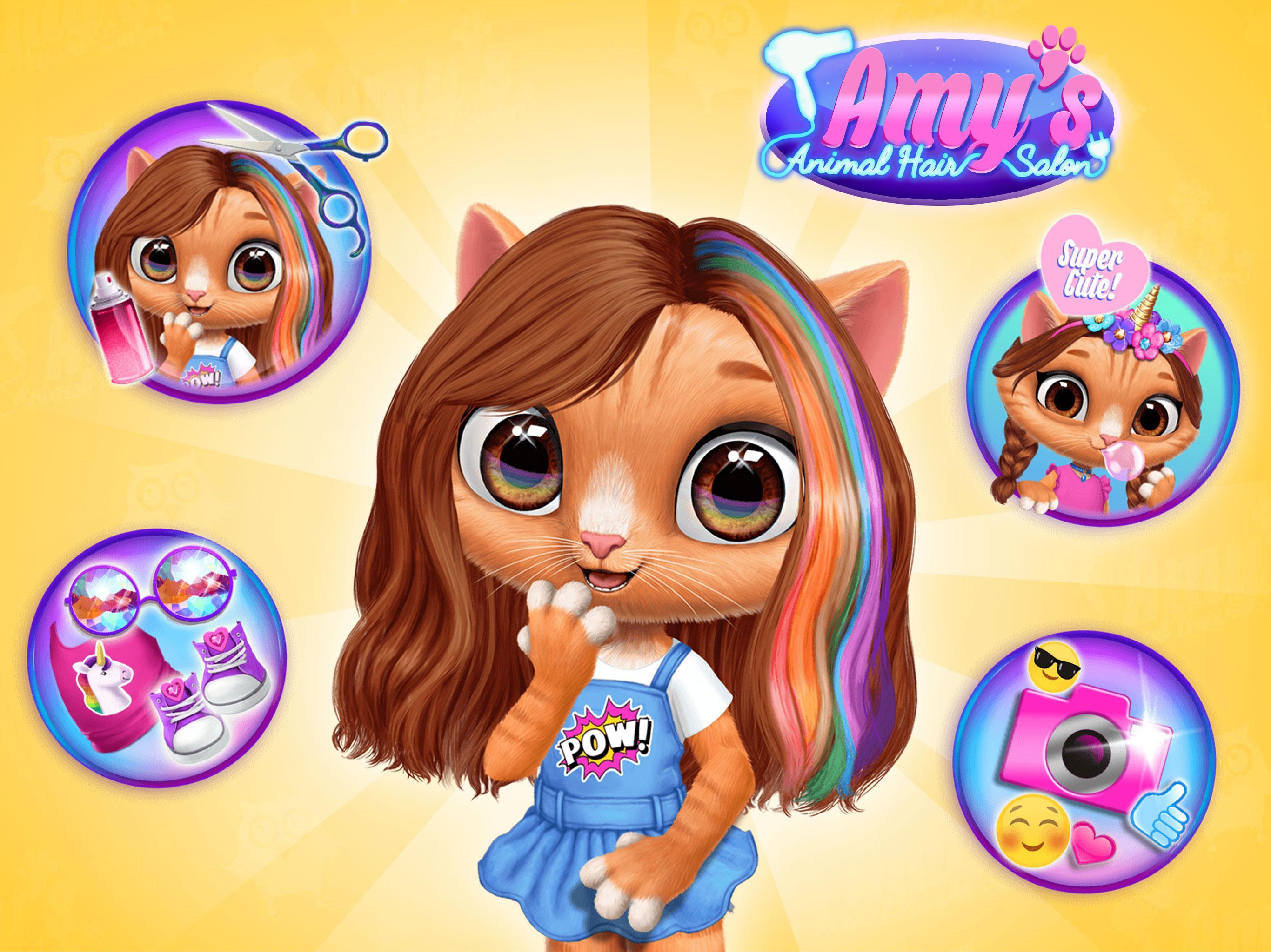 Captura de Tela do Jogo Amy's Animal Hair Salon