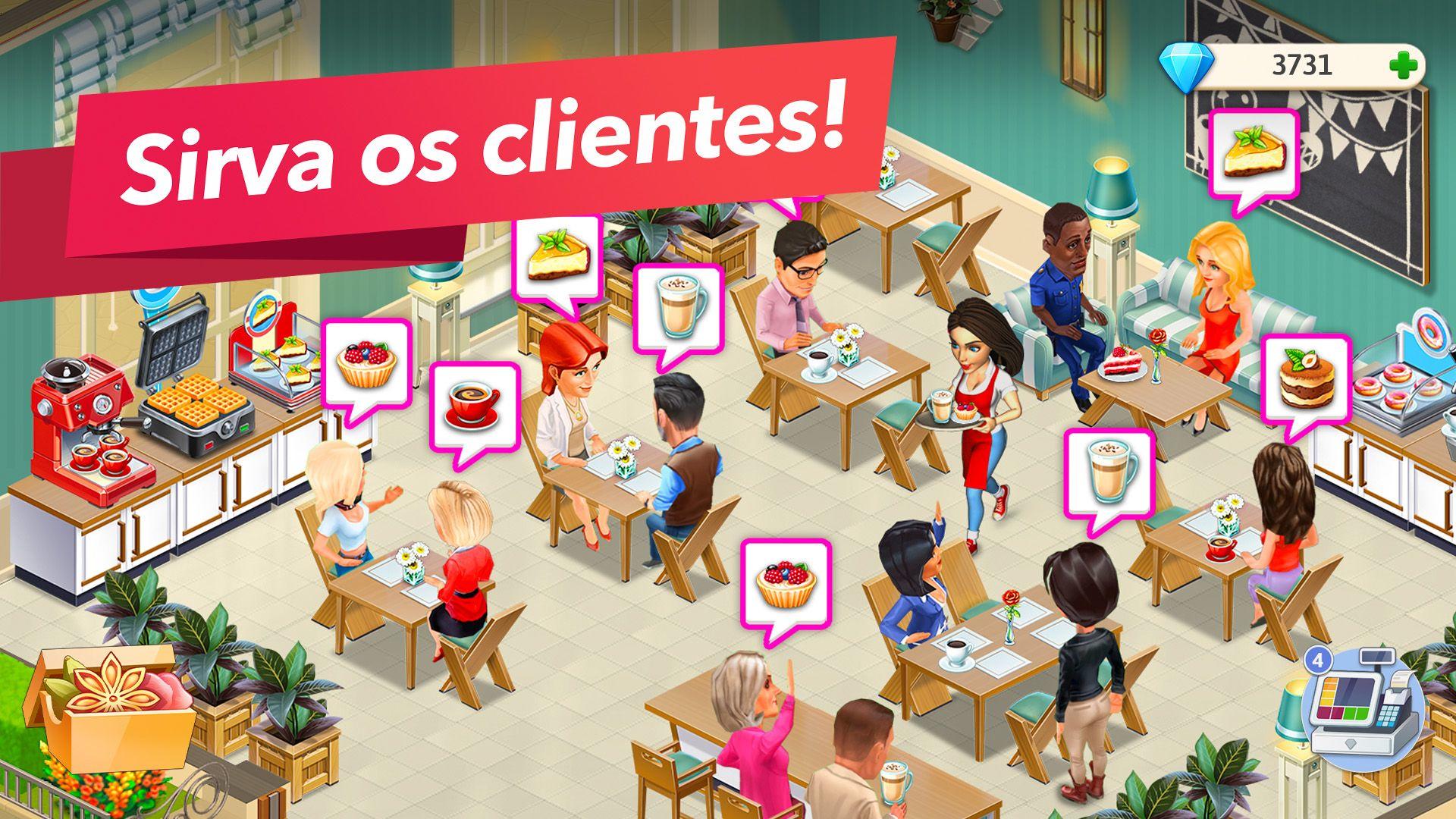 Captura de Tela do Jogo Minha Cafeteria - Restaurante