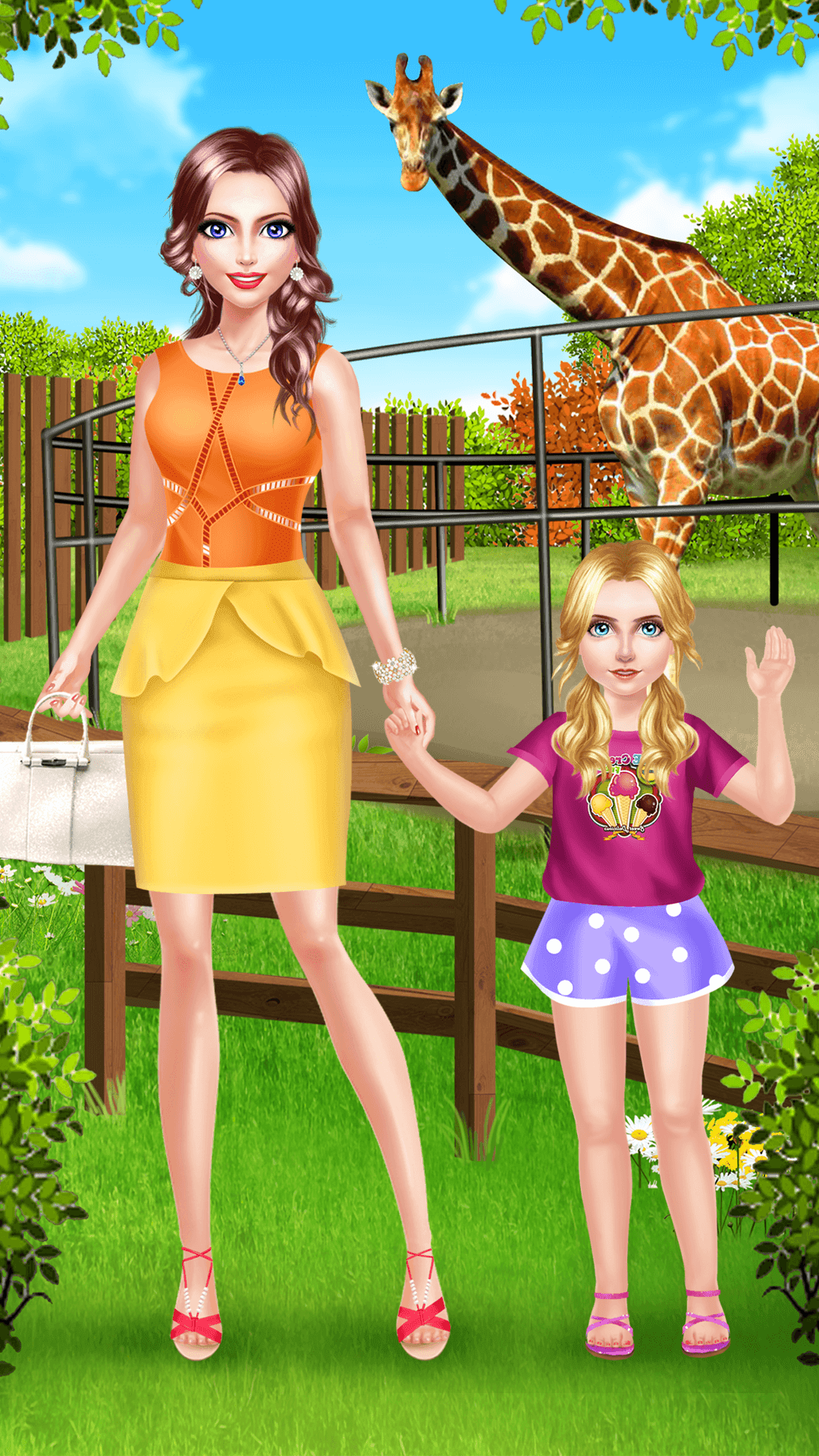 Mommy & Girl Family Fun Salon Game Screenshot