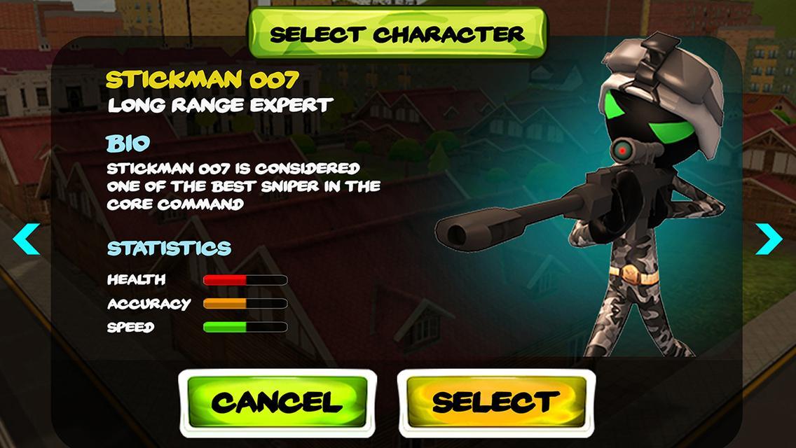 Stickman Sniper Squad 2017 Game Screenshot