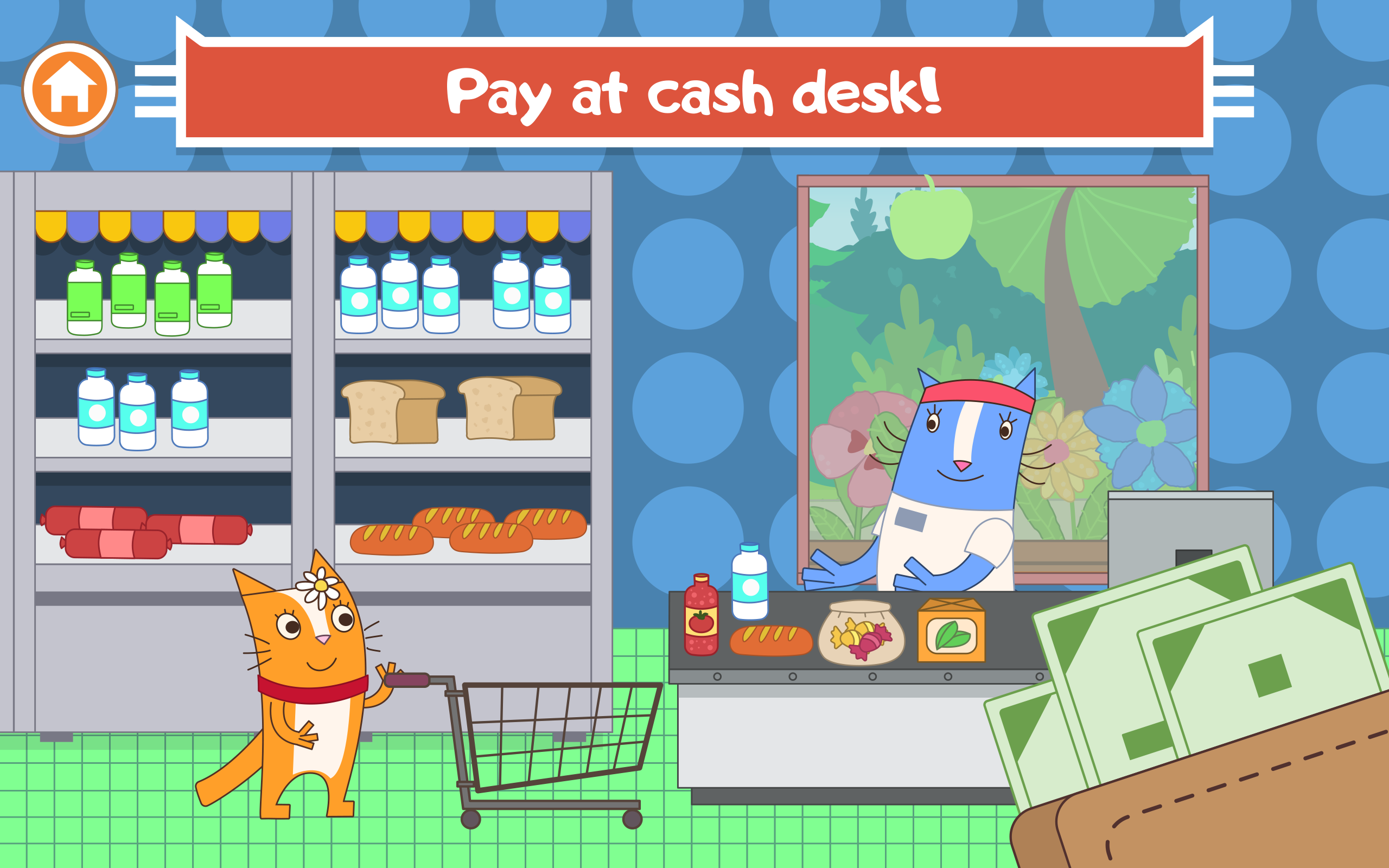 Captura de Tela do Jogo Cats Pets: Store Shopping Games For Boys And Girls