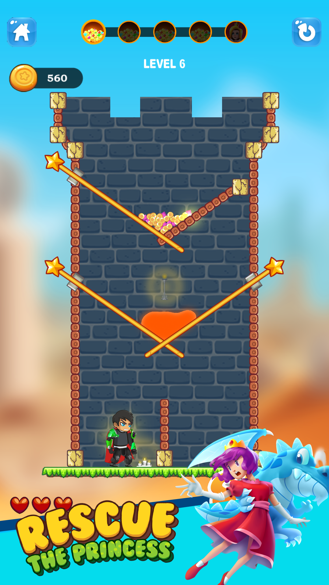 Rescue the Princess Castle screenshot game
