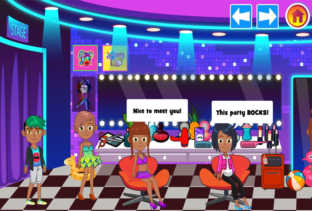 My Pretend Neon Night Club - Kids Dance Games FREE screenshot game