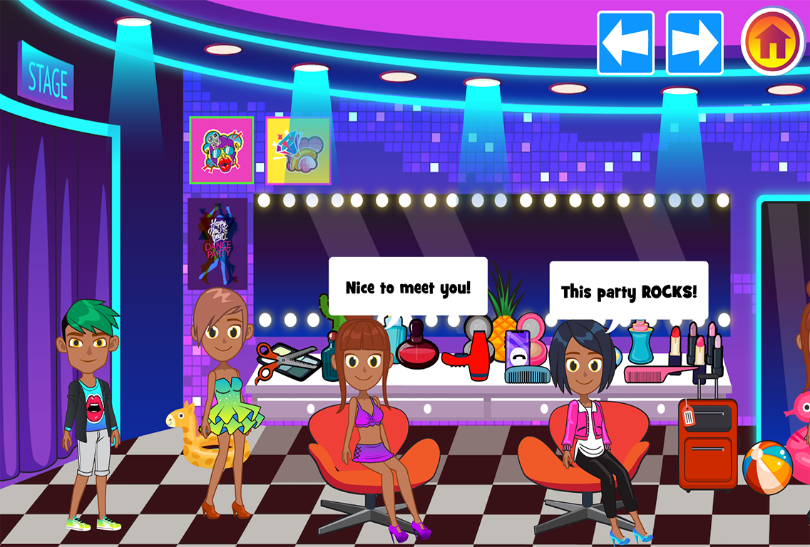 My Pretend Neon Night Club - Kids Dance Games FREE Game Screenshot
