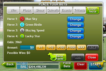 Virtual Horse Racing 3D Game Screenshot