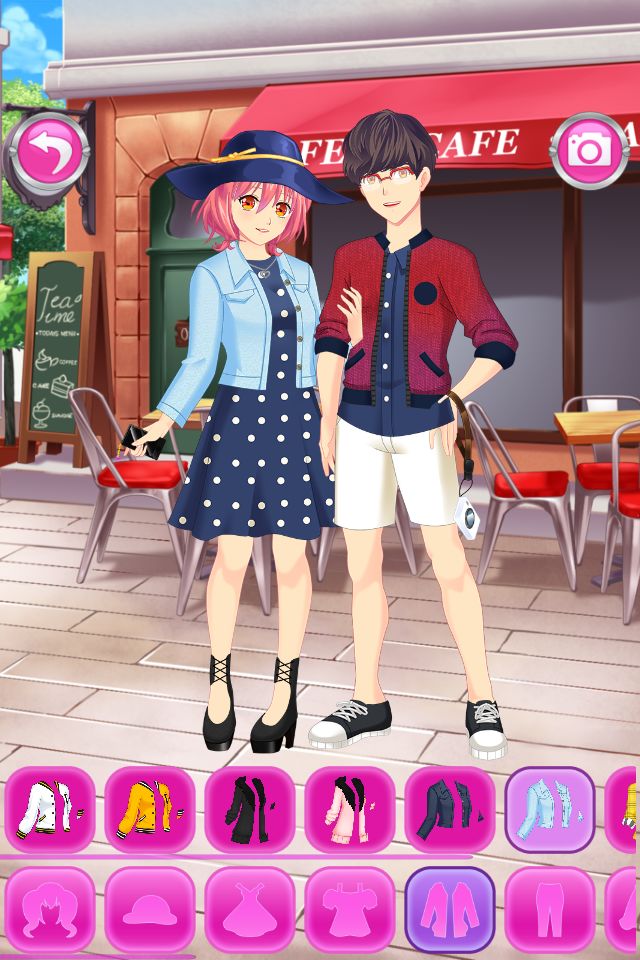 Screenshot of Anime Couples Dress Up Game