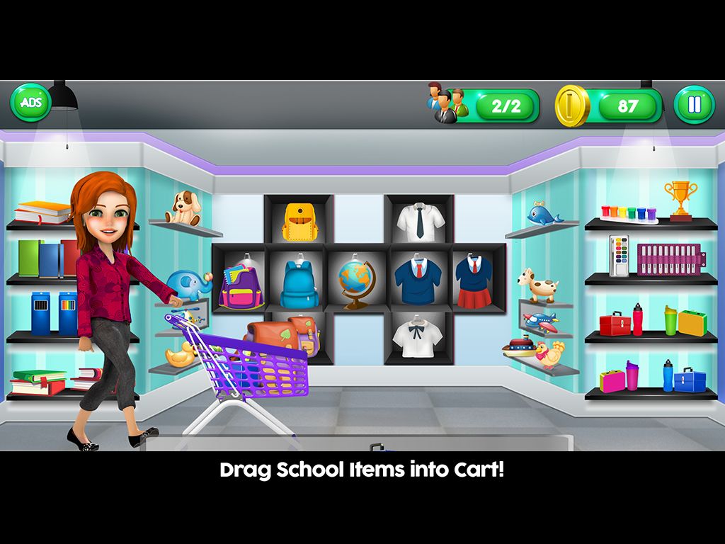 High School Book Store Cashier - Kids Game 게임 스크린 샷