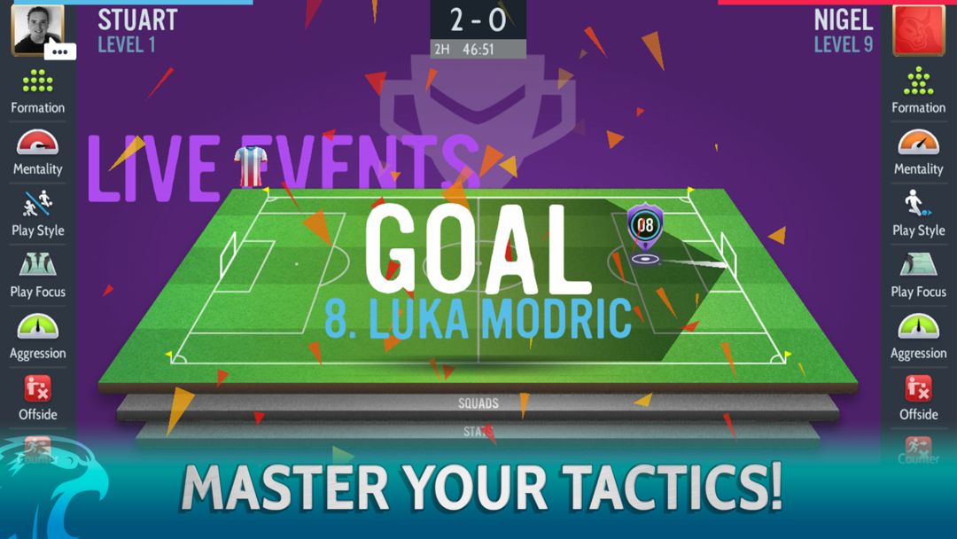 Gameday Live - soccer management sim screenshot game