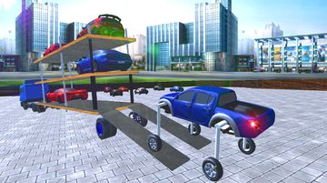 Elevated Car Transporter Game: Cargo truck Driver Game Screenshot