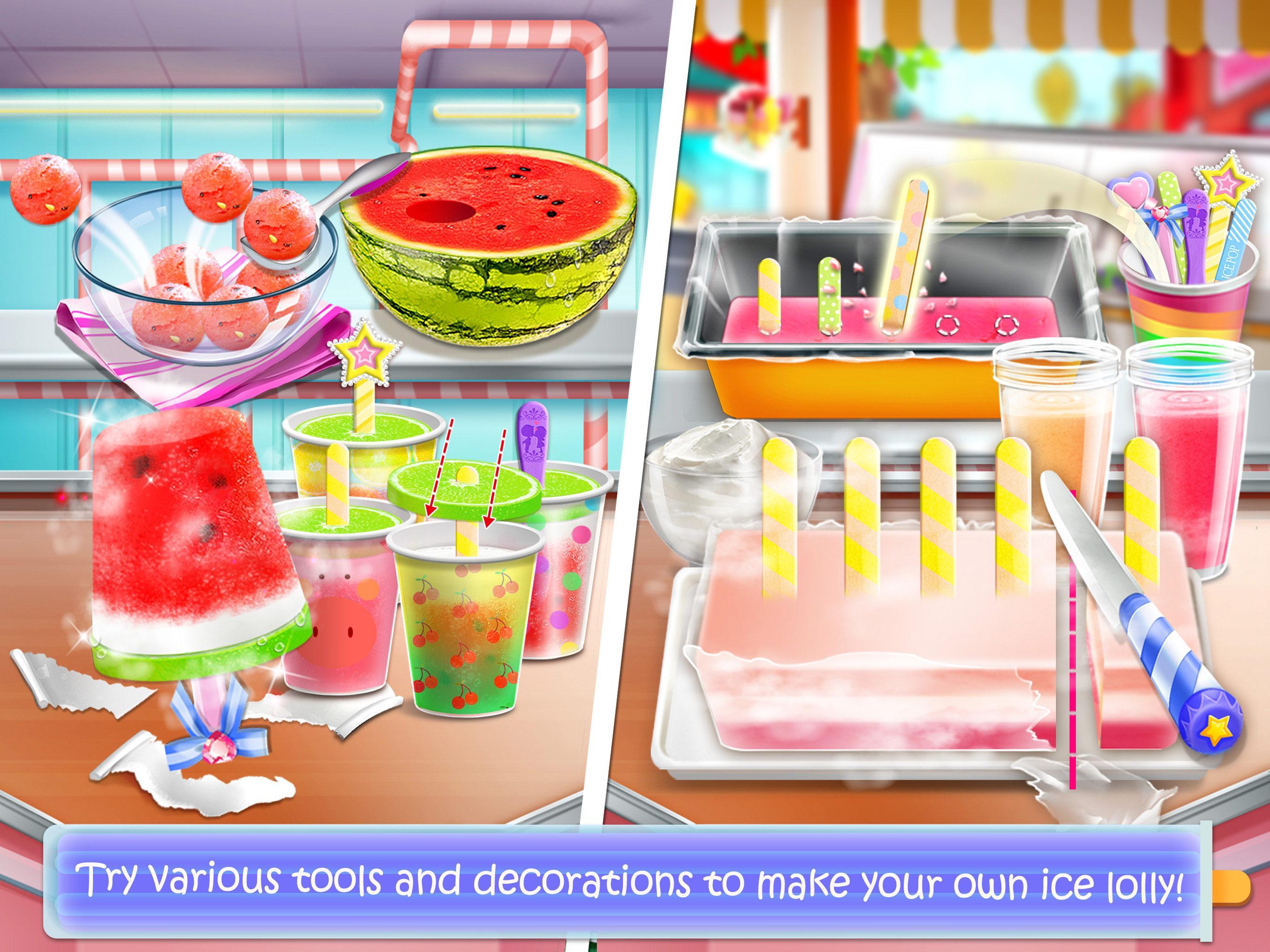 Screenshot 1 of Игры про еду на палочке с мороженым 